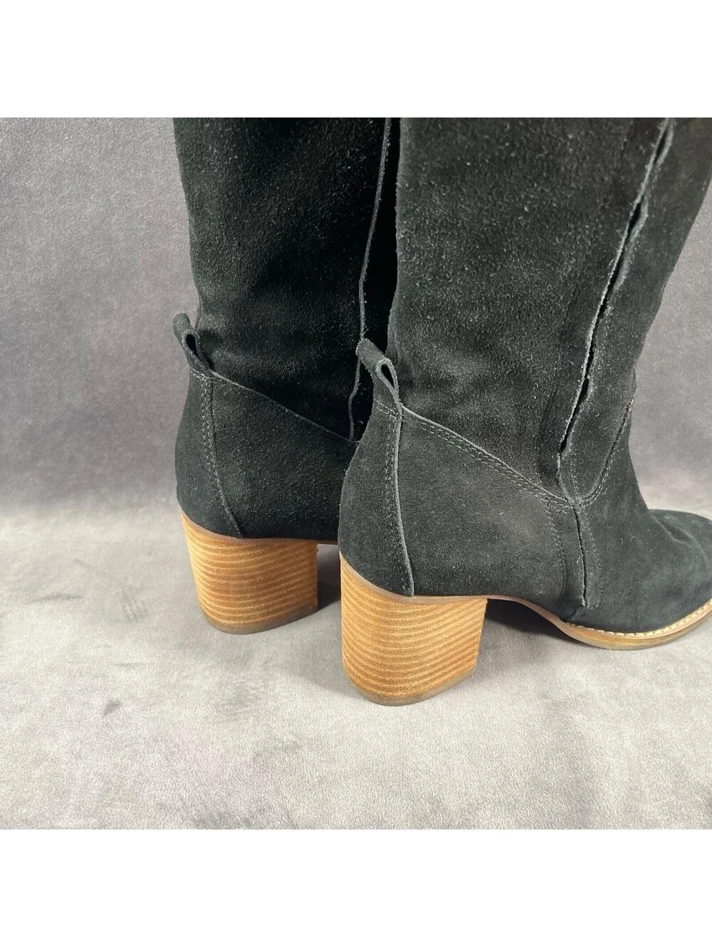Blondo Wide Calf Black Suede Knee-High Boots Women’s Sz 8.5 Waterproof Tatiana